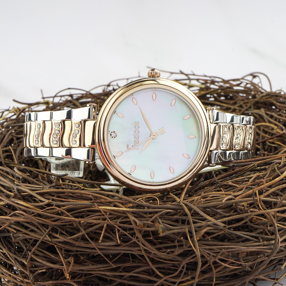 Đồng hồ nữ Freelook Flower Leaf RoseSliver Watch FL.1.10086.4