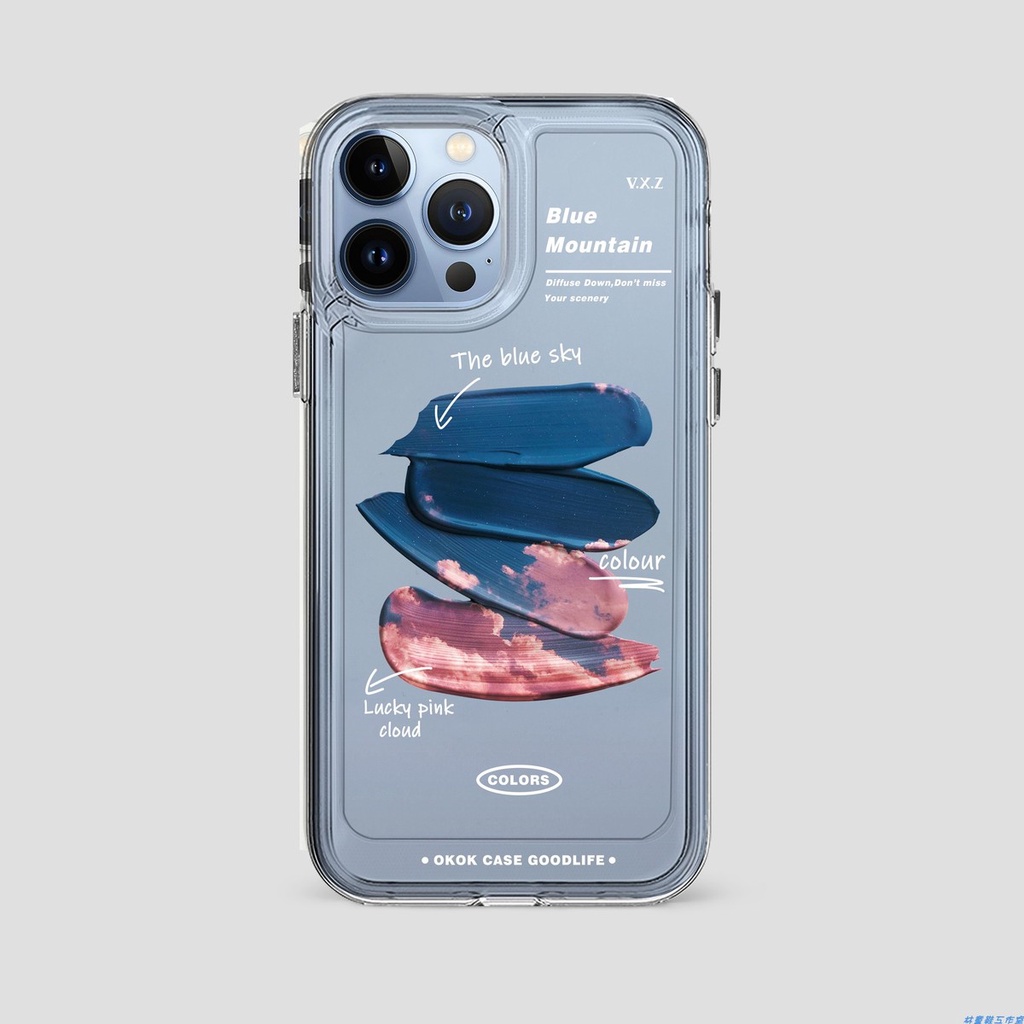 Ốp điện thoại TPU dày trong suốt họa tiết graffiti bảo vệ camera thích hợp cho iPhone 13 Pro Max 12 Pro Max 11 7 Plus