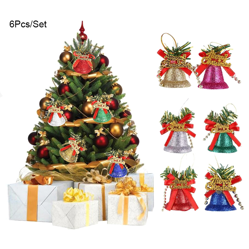 Set 6 Chuông Nhựa Dùng Trang Trí Giáng Sinh