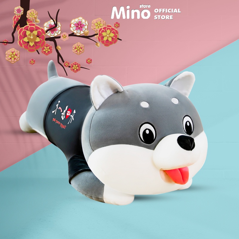 Gấu Bông To Khổng Lồ Giá Rẻ Cute Husky Black Love MINO STORE TH89