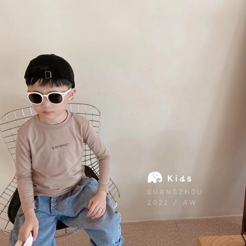 Áo Thun Dài Tay Cho Bé Trai Bé Gái Hoạ Tiết THE HOUSE KIDS Chữ