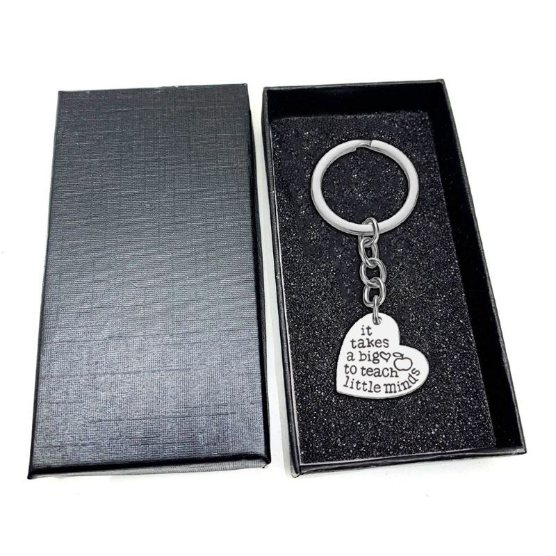 OUT Her Him Gratitude Gift for Teacher  Teaching is a heart work 2020 Keychain with Gift Box-Show Your Teacher Appreciation