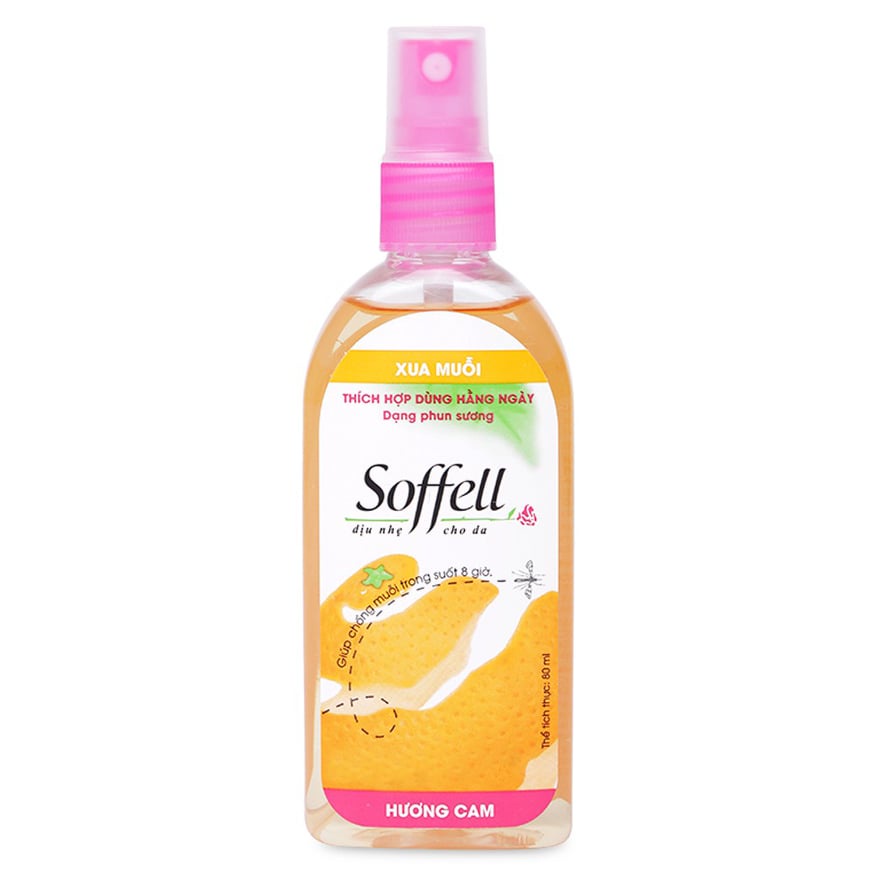 XỊT CHỐNG MUỖI SOFFELL HƯƠNG HOA LỌ 80ML BẢO VỆ CHO CẢ GIA ĐÌNH BẠN