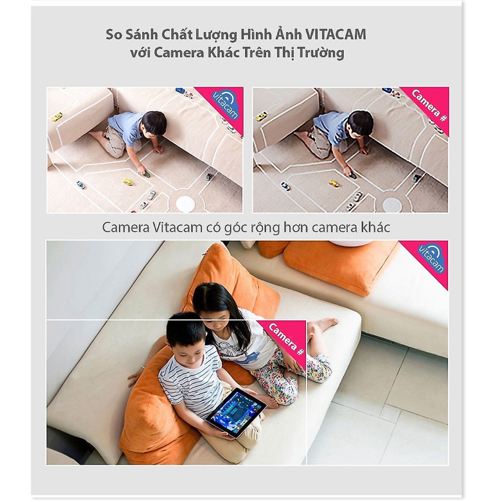 Camera IP Wifi Vitacam C720 Pro 2.0mpx Full HD1080p - Hàng Chính Hãng