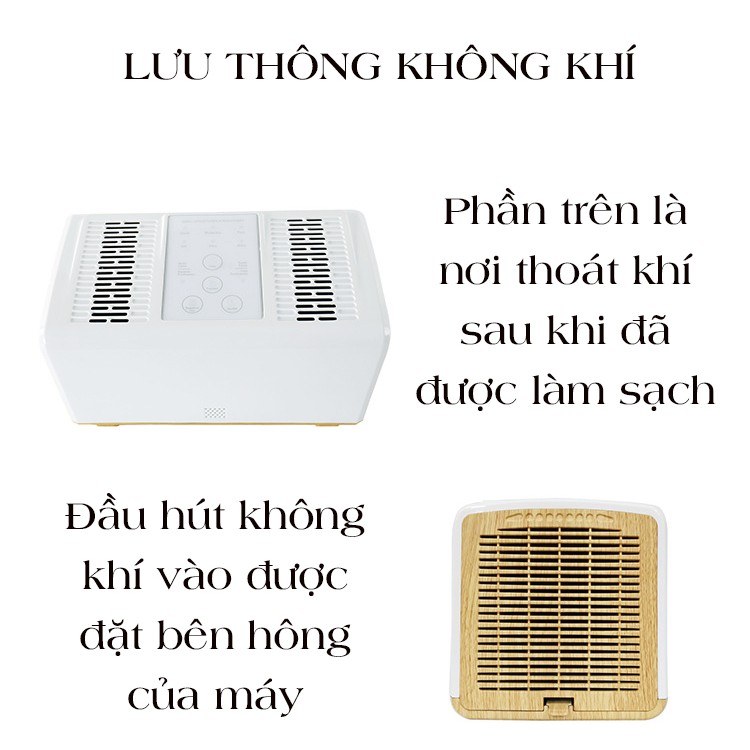 Máy lọc không khí hút ẩm J020 dành cho phòng khách với bộ lọc TRIPLE 3 lớp với 2 quạt hút lớn (Cảm biến ô nhiễm)