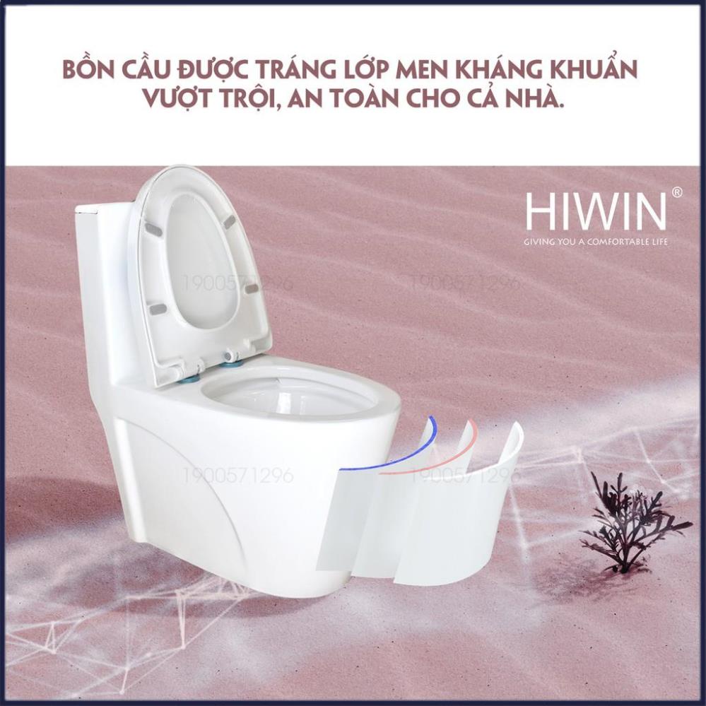 Bồn cầu sứ nguyên khối tráng men chống bám bẩn cao cấp HIWIN MT-2060