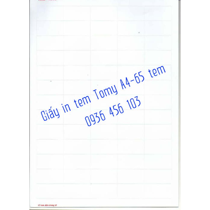 2 tập giấy in tem mã vạch Tomy A4 No 145