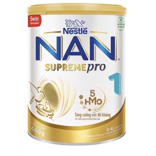 COMBO 12 lon Sữa bột NAN SUPREME Pro 1 - Lon 400g Mẫu mới Date xa