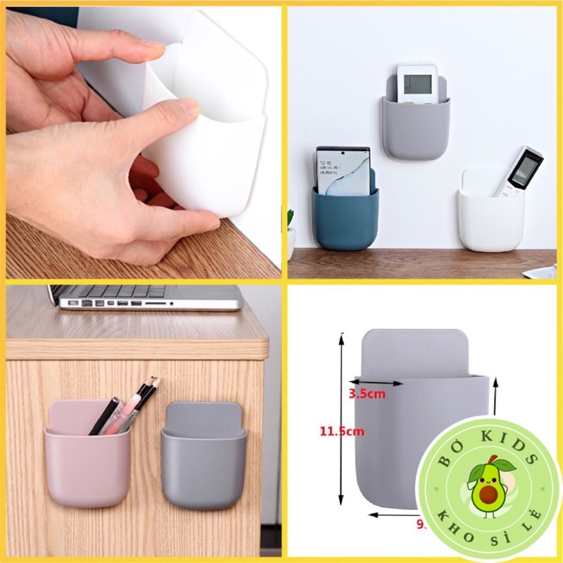 Khay Cắm Bút Viết, Điện Thoại, Điều Khiển Vật Dụng Đa Năng Dán Tường Dán Bàn Làm Việc Tiện Lợi 4199