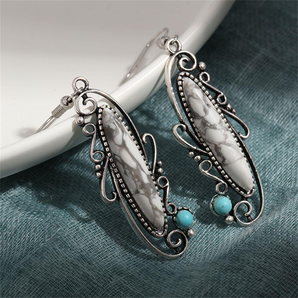 Bộ Vòng cổ + Bông Tai Hình Hoa Hồng Cổ Điển Cho Nữ