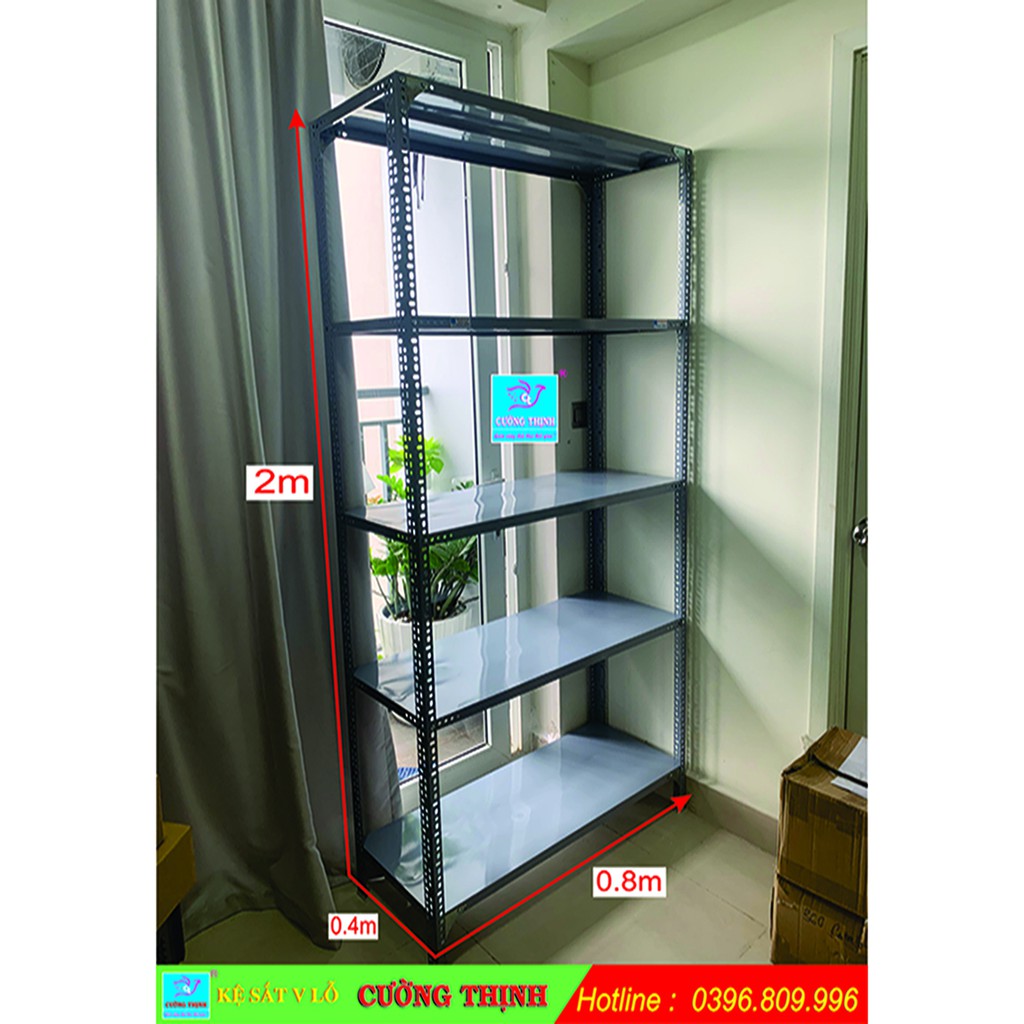 Kệ sắt trưng bày 5 Tầng, Cao 200cm x Dài 80cm x Rộng 40cm, Kệ sắt trưng bày sản phẩm