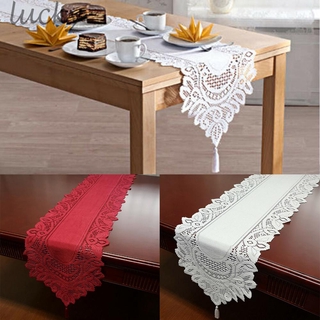 Khăn trải bàn 33x180cm dệt kim trang trí bàn ăn/đám cưới/lễ tốt nghiệp phong cách vintage có thể tái sử dụng