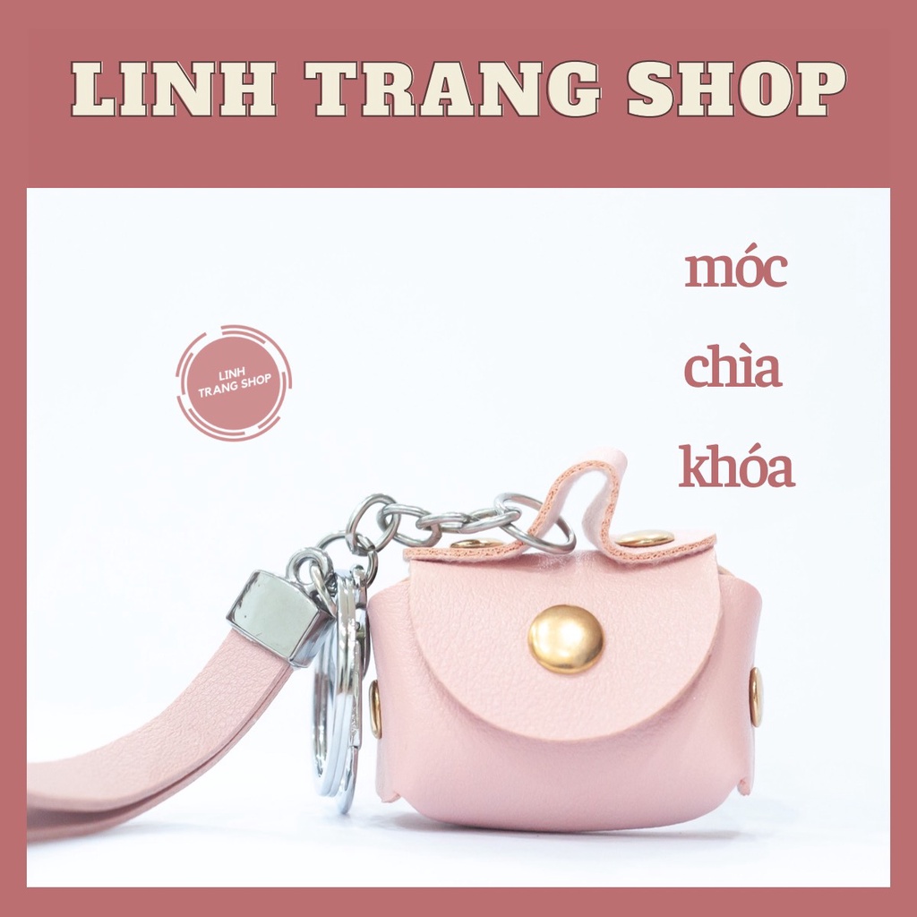 Móc chìa Khoá Ví Da, Móc Khoá Keychain Ví Da Nhỏ Xinh