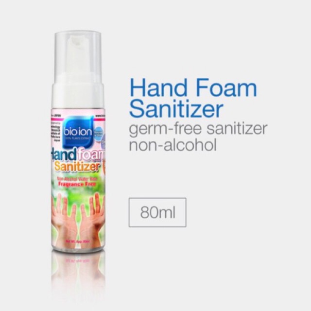 Nước Rửa Tay Khô BIOION HAND FOAM GERMS-FREE SANITIZER - Không Cồn 80ML