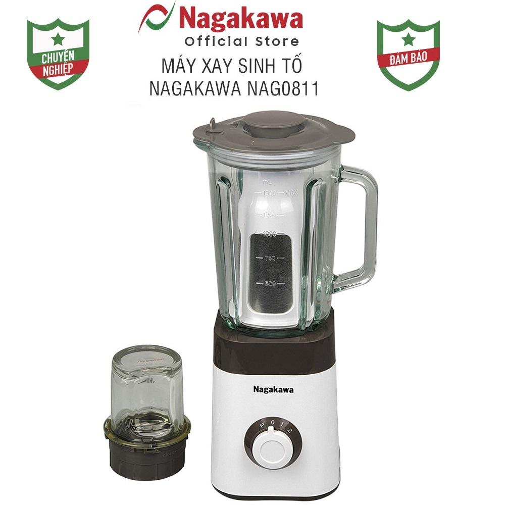 [Mã ELHA22 giảm 6% đơn 300K] Máy Xay Sinh Tố Nagakawa NAG0811 (450W - 1.5 Lít) - Hàng Chính Hãng