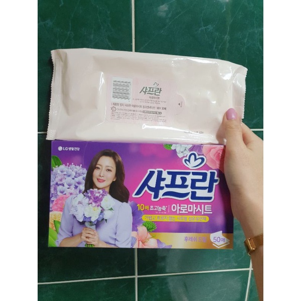 Giấy thơm quần áo 50 miếng Hàn Quốc Chính Hãng
