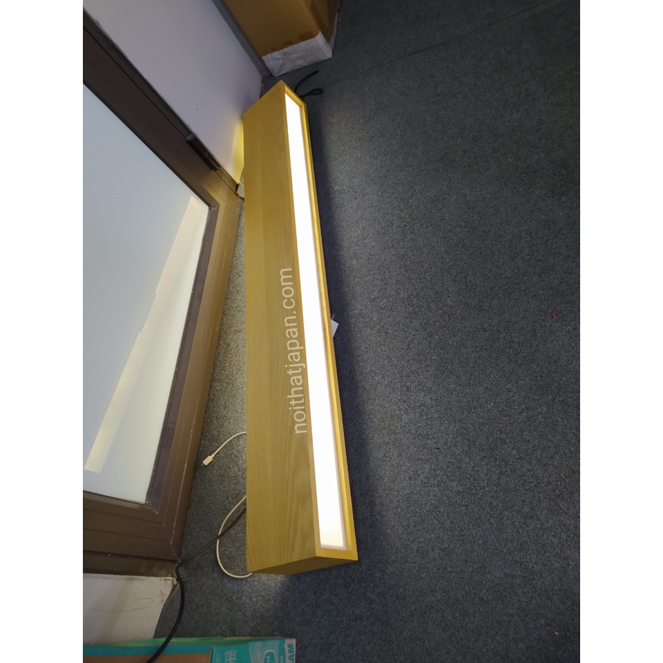 Đèn gỗ treo thả bàn ăn, kt 90 x 11 x 10 cm gồm dây đèn led tiết kiệm điện