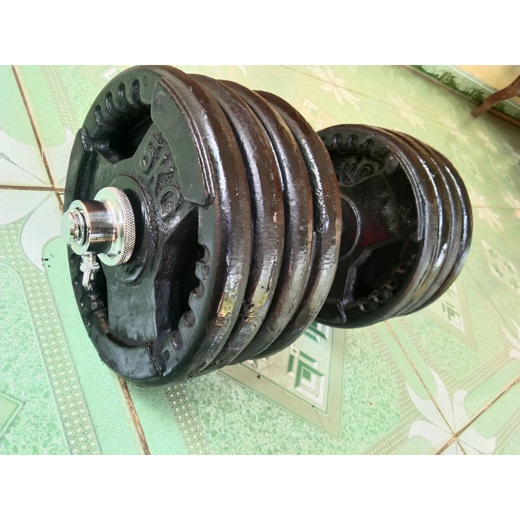 Combo tạ tay 42cm lắp được 40kg tạ gang cho một tay