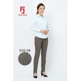 Quần tây thái hòa màu xám nâu 020-58