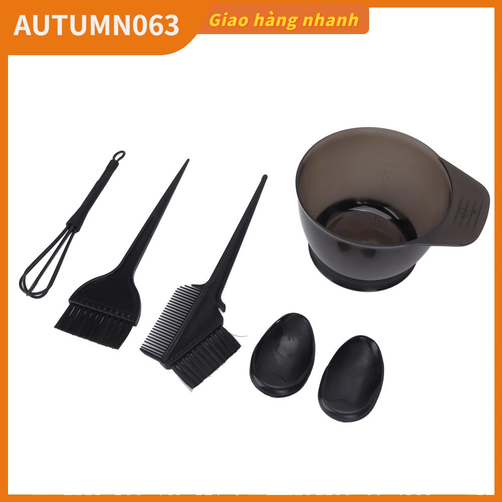 6 cái Bộ Thuốc Nhuộm Tóc Dụng Cụ Tạo Màu Chuyên Nghiệp Tại Nhà Tiệm Làm Bát Bàn Chải Che Tai Trộn Autumn063