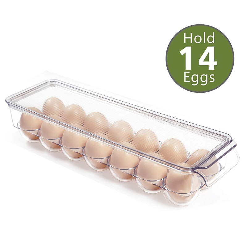 Bộ 2 Giá Đỡ Trứng Trong Suốt 14 Ngăn Tiện Dụng