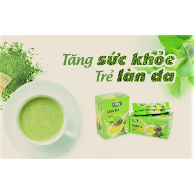 Trà sữa Matcha 3 in 1 Cozy hộp 18 gói