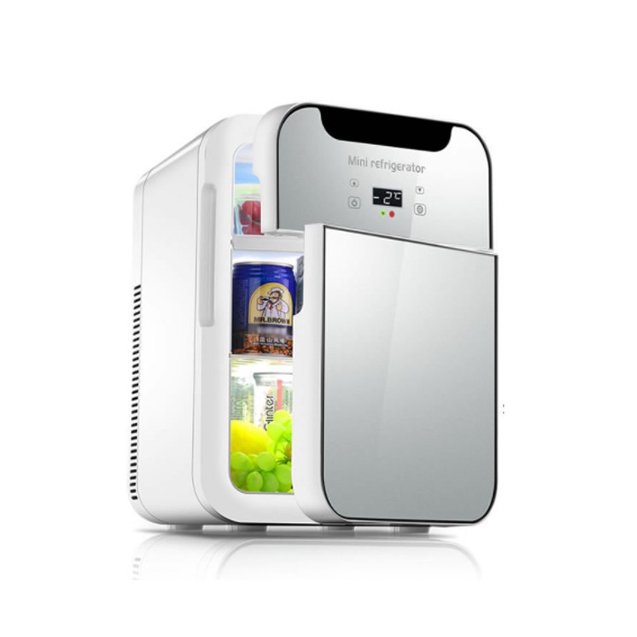 Tủ lạnh mini đựng mỹ phẩm ⚡ 𝗙𝗥𝗘𝗘 𝗦𝗛𝗜𝗣 ⚡ Tủ lạnh mini xe hơi 20L có màn hình Led có thể điều chỉnh nhiệt