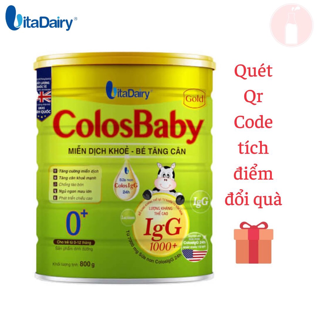 (Hàng nguyên tem) Sữa bột ColosBaby Gold số 0+/ 1+/ 2+ (Lon 800g)