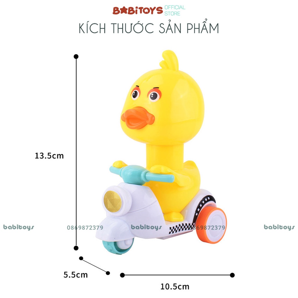 Đồ chơi vịt nhấn chạy cót, nhấn là chạy vui nhộn cho bé tăng cường vận động