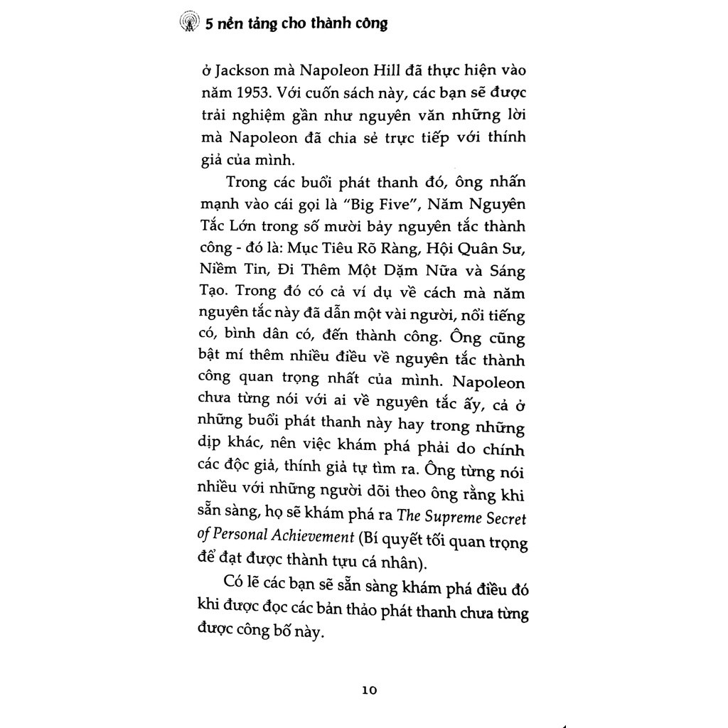 Sách - 5 Nền Tảng Cho Thành Công