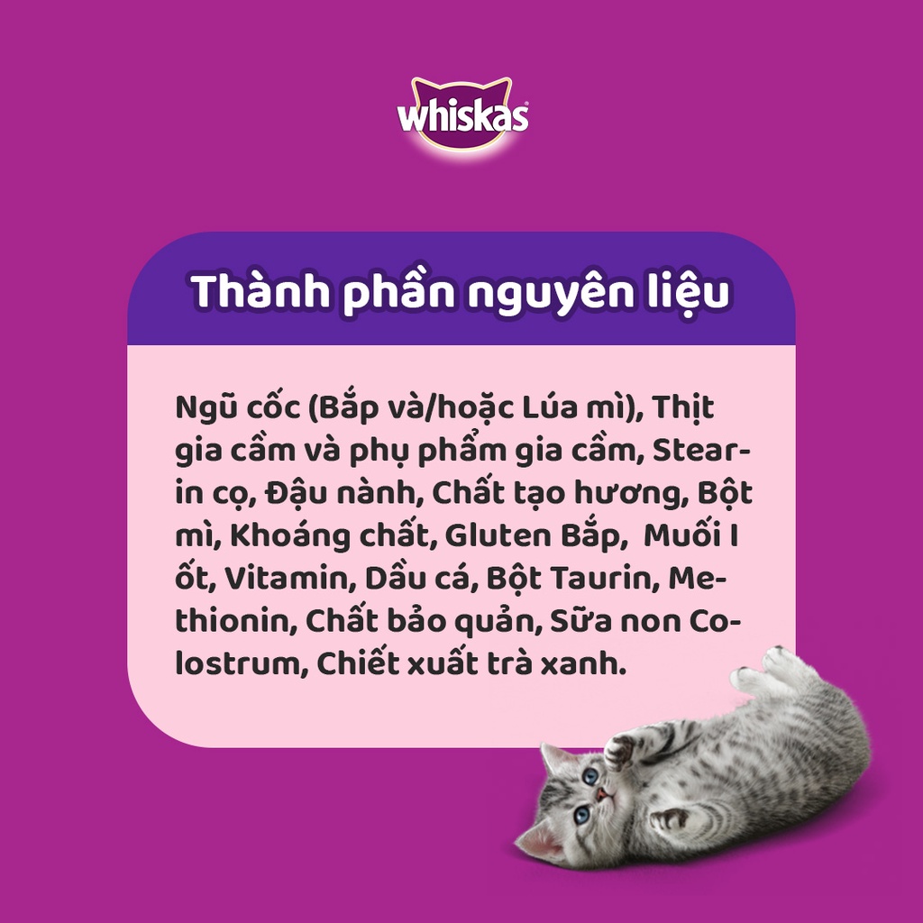 WHISKAS® Thức ăn cho mèo con dạng hạt vị cá thu 1.1kg