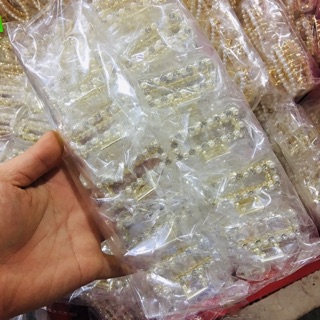 (Sỉ và lẻ) Size M combo 3 Gấp tóc ngọc trai nhân tạo.