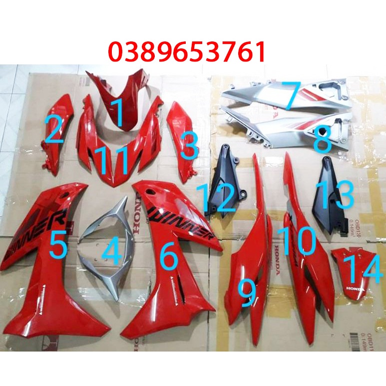 Dàn áo Winner X Đỏ Bạc phiên bản thể thao