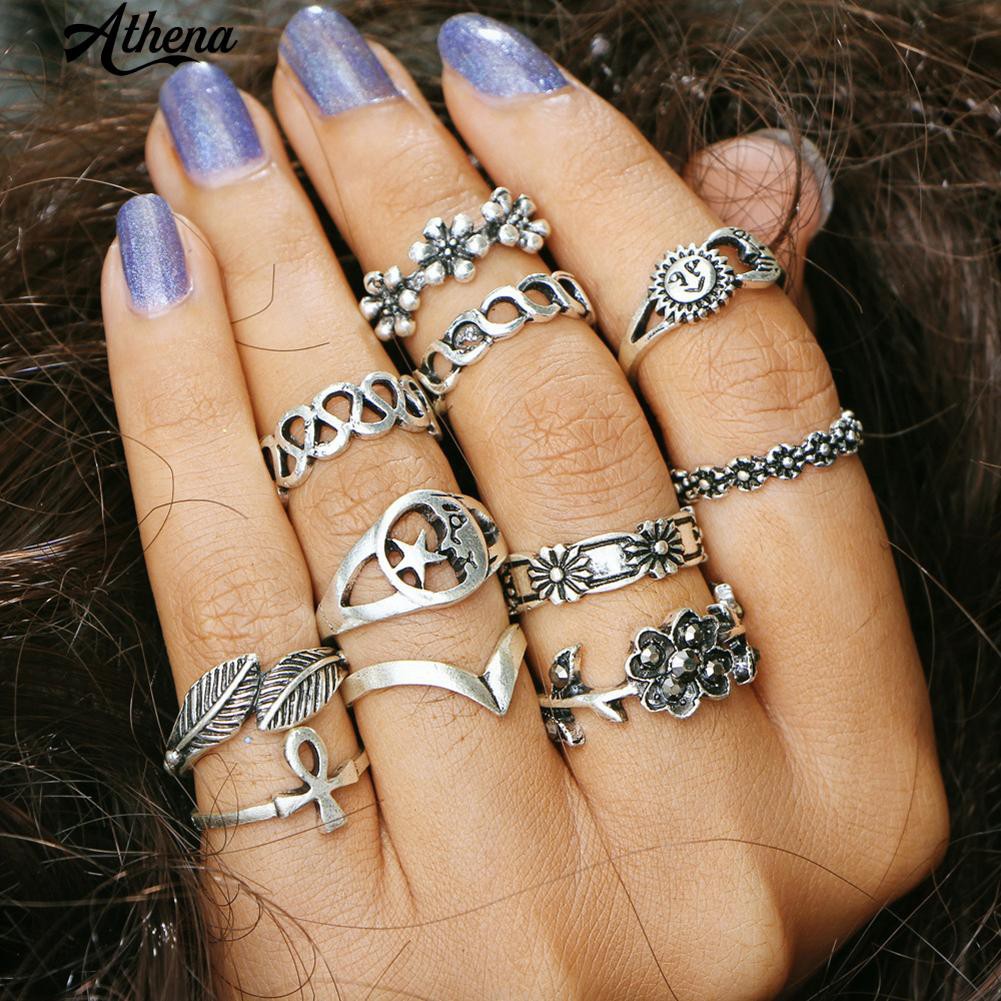 11 Nhẫn Khớp Ngón Tay Phong Cách Bô-Hem Cho Nữ