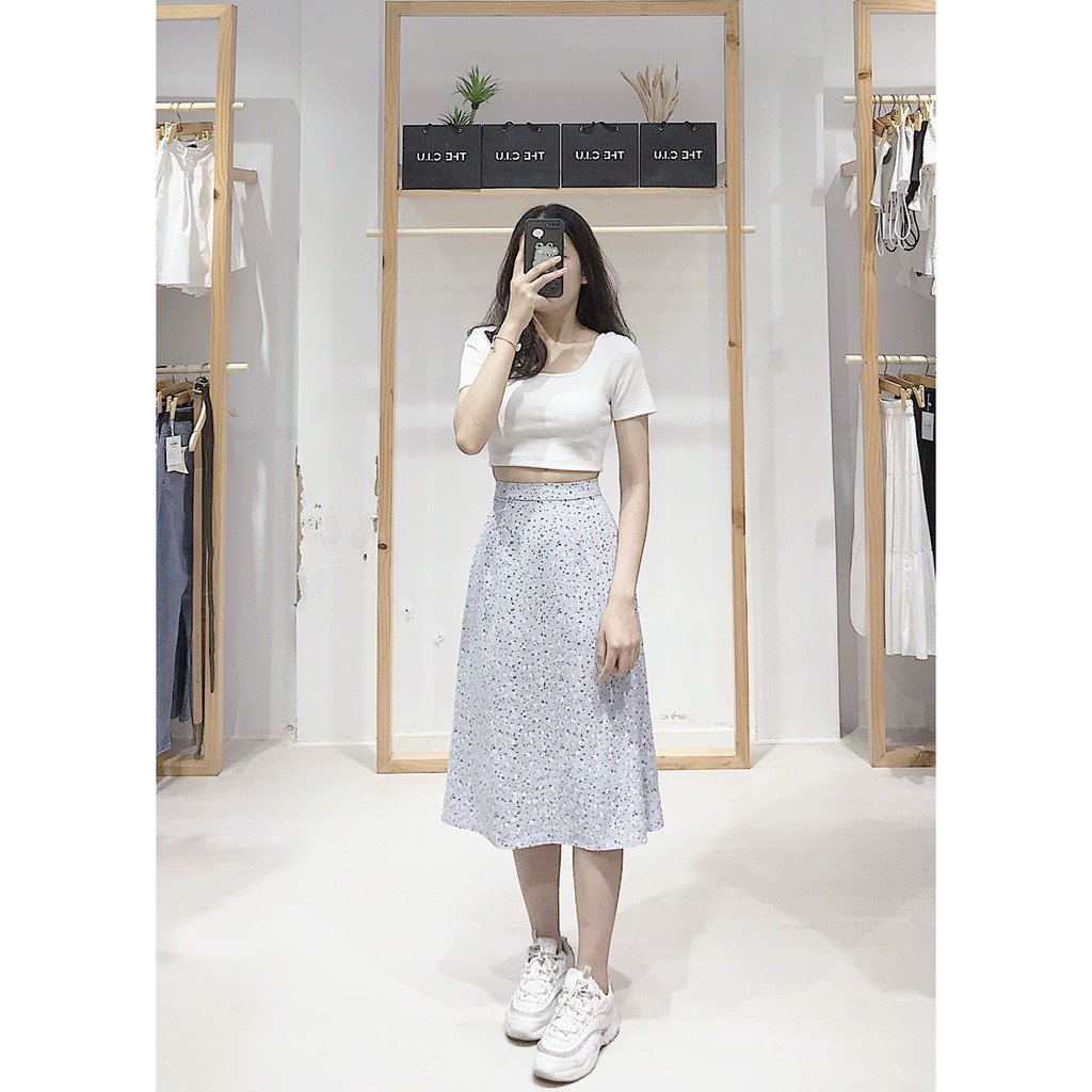 Chân váy midi hoa nhí - Hallin Skirt