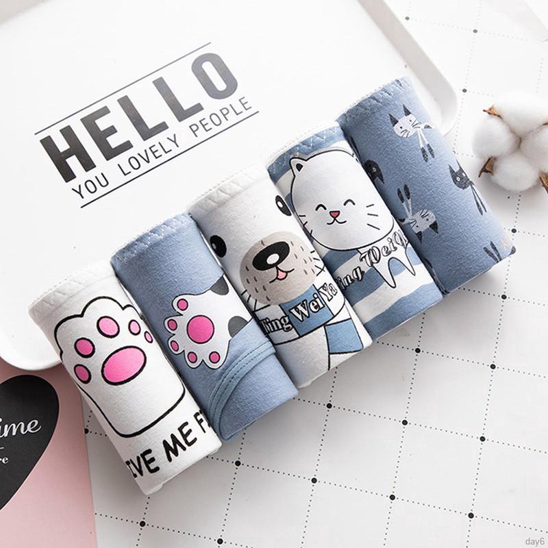 Quần lót cotton hình hoạt hình phong cách Hàn Quốc