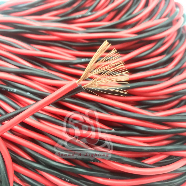 Dây loa đồng xoắn đỏ đen 2x1.0mm dài 1 mét, dây mạch phân tần loa, bass loa, loa treble, Mua dây loa ở HCM Chuyên bán dâ