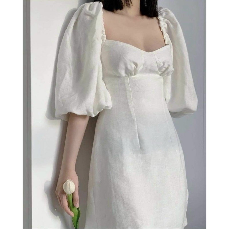 Đầm Xinh LYLY MINI DRESS Thiết kế hở lưng đan dây thanh lịch chất linen thun dày dặn có sẵn mút ngực | BigBuy360 - bigbuy360.vn