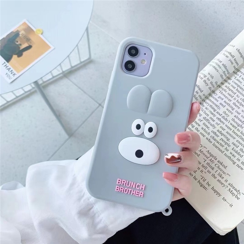 Ốp Lưng Silicone Hình Chú Thỏ Đáng Yêu Cho Iphone 13 12 Pro Max 12mini 11 Pro Max I6 6s 7 8 Plus X Xr Xs Max