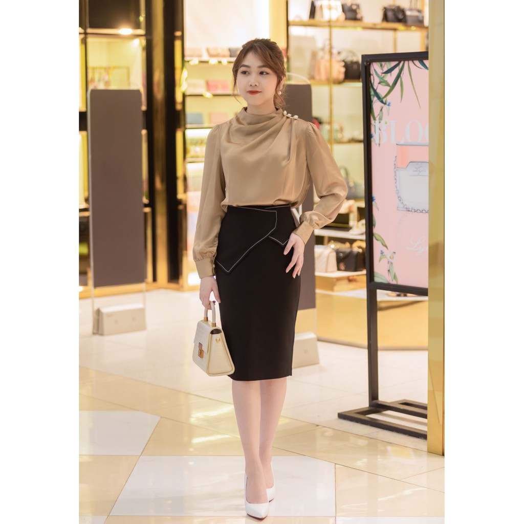[FREESHIP EXTRA] Chân váy công sở vạt chéo bút chì - vạt chéo chỉ nổi 2 khuy sắt, hàng công sở cao cấp | BigBuy360 - bigbuy360.vn