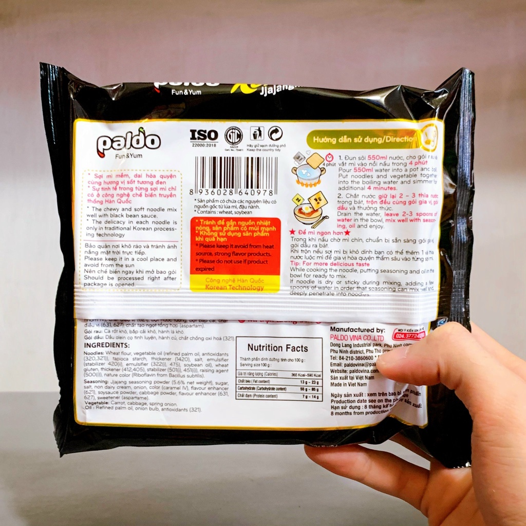 Mì Trộn Tương Đen Koreno Gói 115g