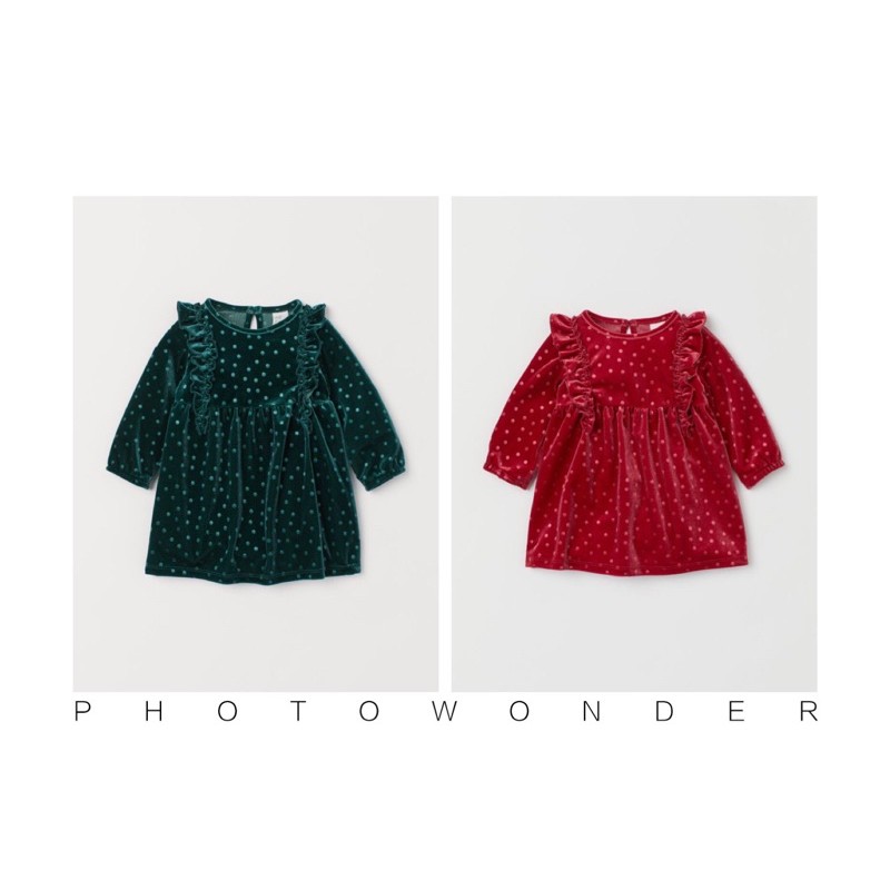 Váy nhung HM auth sz2/3y