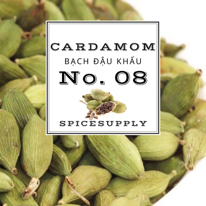 1kg Cardamom - Bạch đậu khấu hạt bưởi xanh Ấn Độ