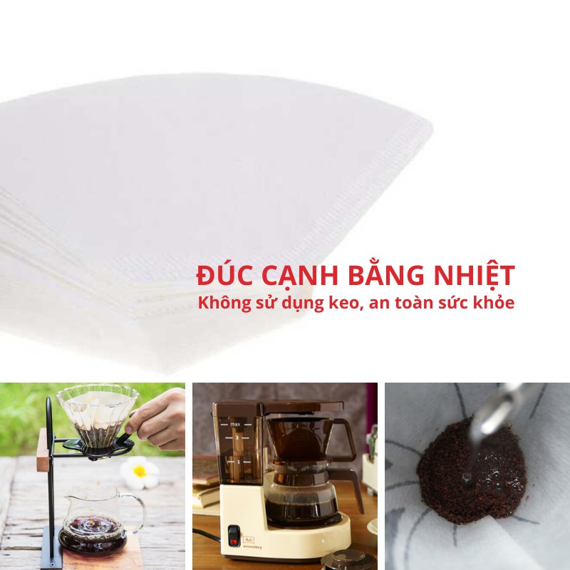 Combo 5 hộp giấy lọc Cà phê Melitta 1x4 Nhập khẩu Đức Hộp 40 tờ màu Trắng - Hàng chính hãng