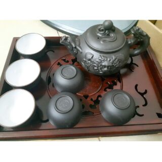 Bộ ấm trà rồng đen