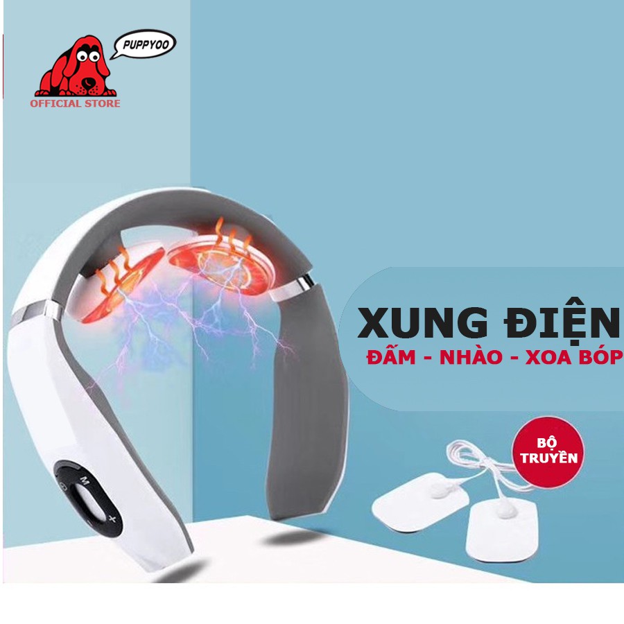 Máy massage cổ vai gáy Ailuen 6688 trị liệu tích cực điện rung giảm đau sâu hàng chính hãng