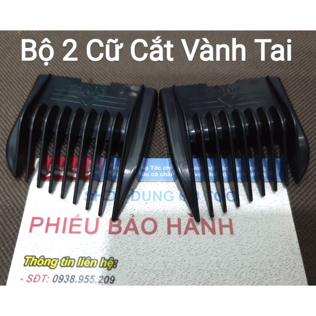 Cữ Tông Đơ Chéo Cắt Hai Bên Tai, Bộ 2 Cữ Xéo Cắt Vanh Tai Cho Tông Đơ.(Ảnh thật)