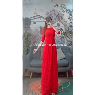 Bộ Áo dài lụa trơn đủ mầu (ảnh thật)