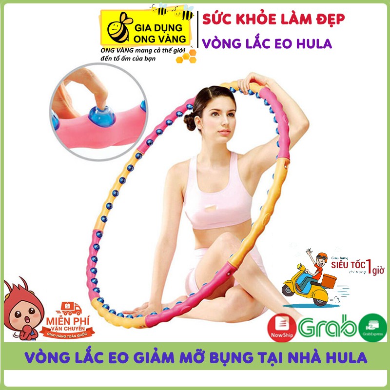 Vòng Lắc Eo Hula Hoop, Vòng Lắc Eo Giảm Mỡ Bụng, Thon Eo