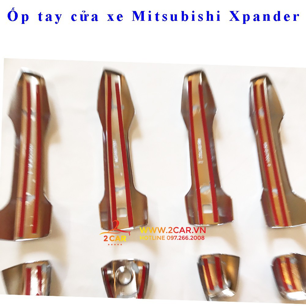 Bộ ốp tay + hõm cửa xe Mitsubishi Xpander 2018-2021 nhựa mạ crom cao cấp